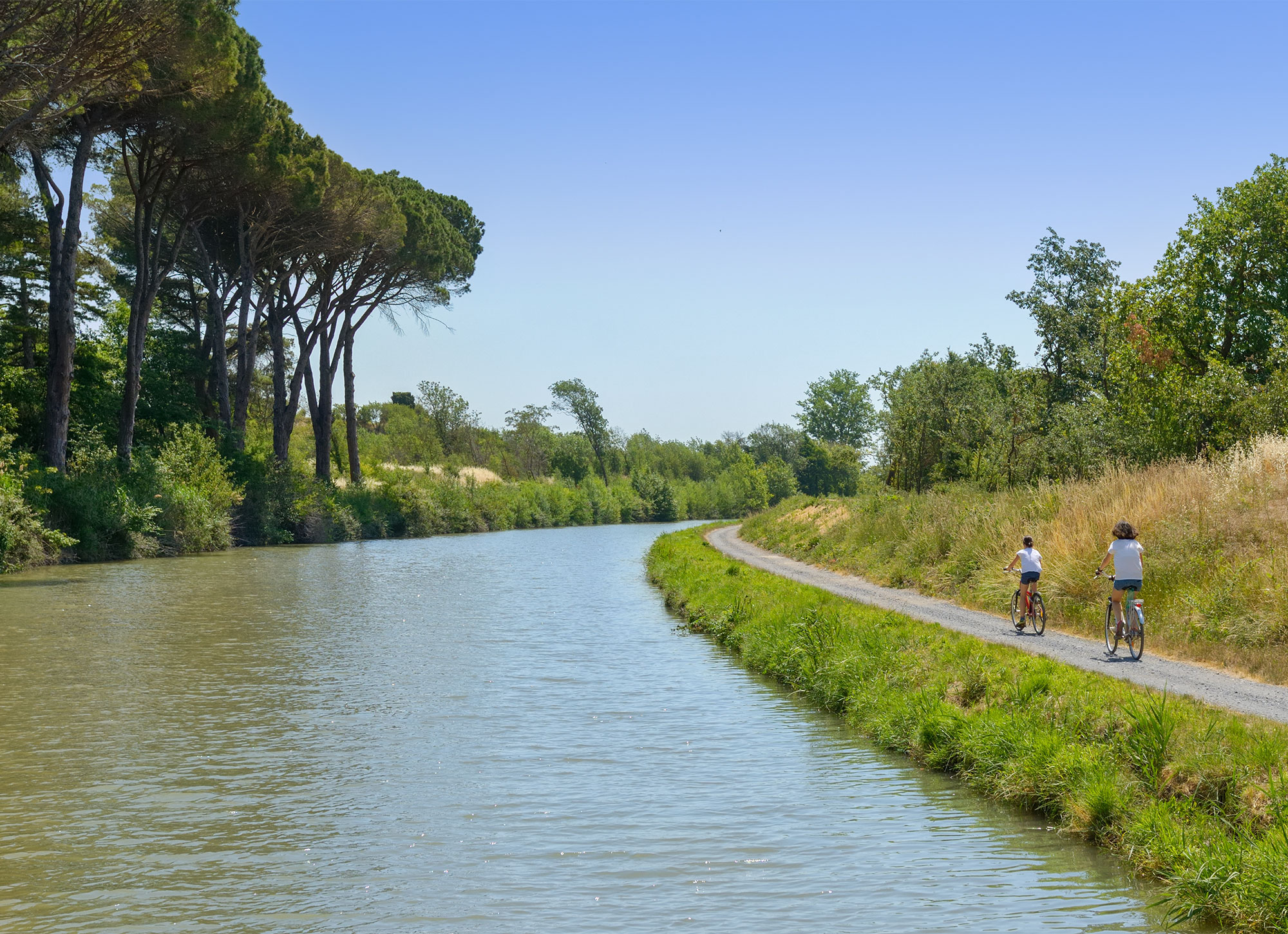 balade en velo au bord du canal du midi
