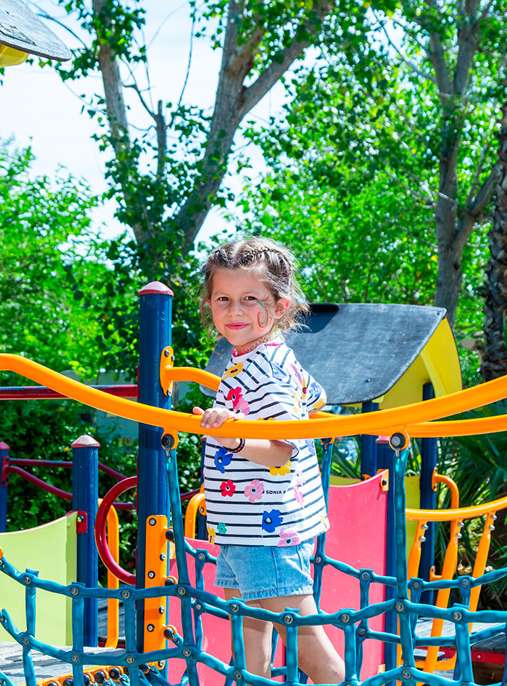 campsite with playground in vias